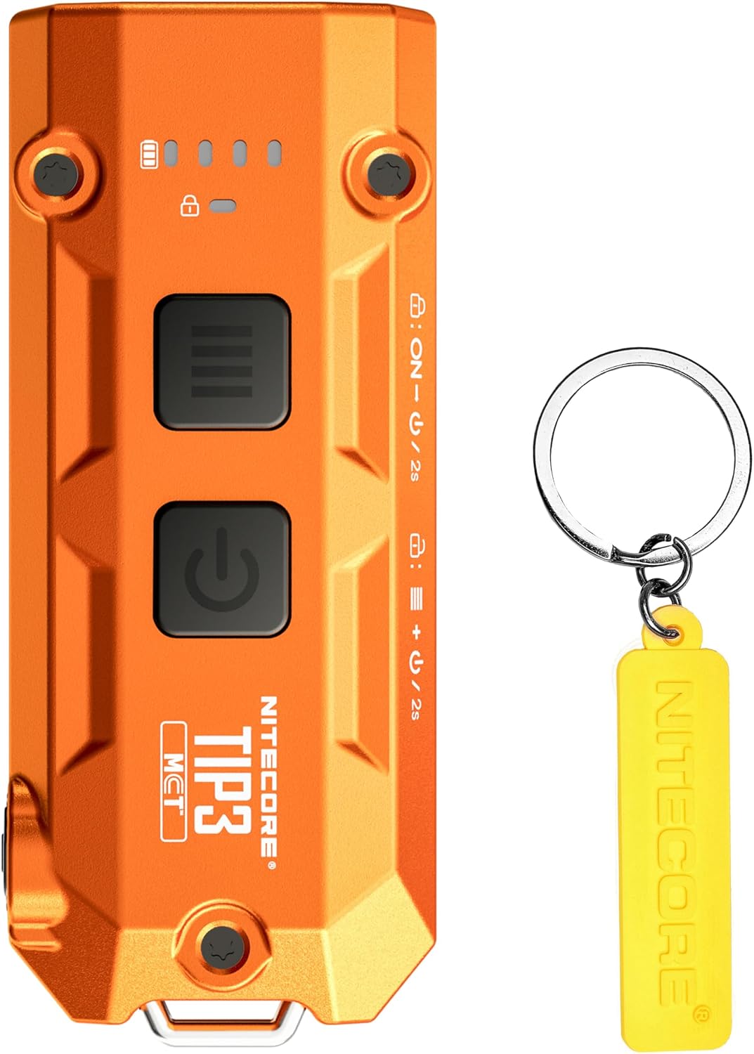 Nitecore TIP3 Multiple Color Temperatures Metallic Keychain Light Tag (Orange) [Energy Class G]