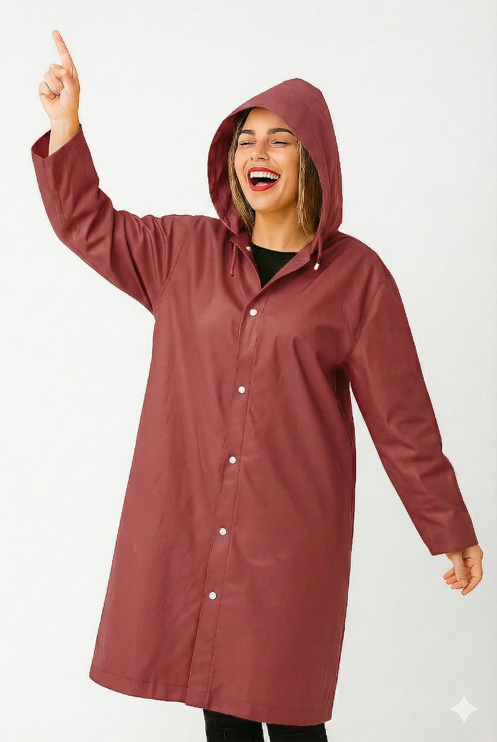 Unisex Waterproof Hooded Raincoat, Lightweight and Foldable Rain Poncho, Windproof Travel & Camping Jacket