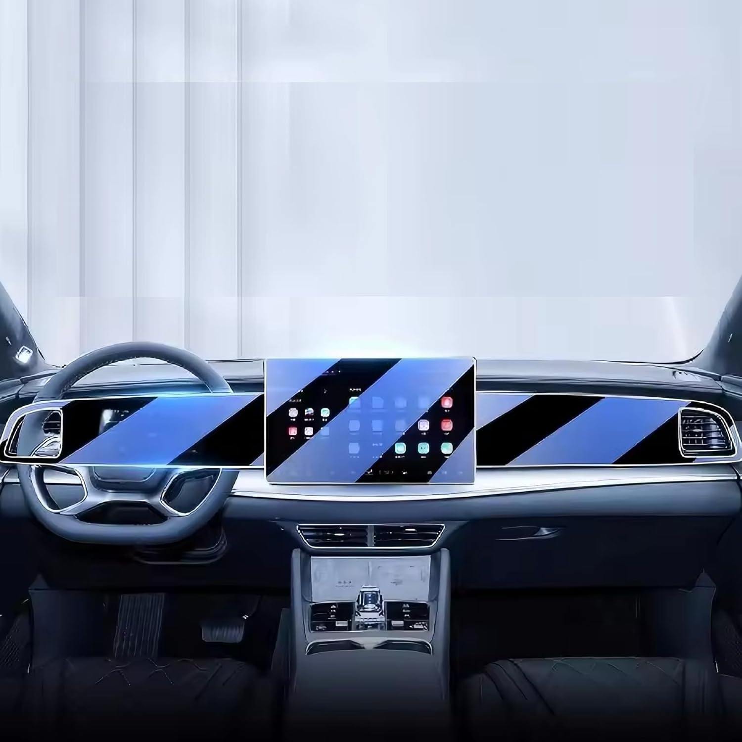 BYD SEALION 7 ile Uyumlu Multimedya Gösterge ve Sağ Panel 3 lü Set 9H Nano Ekran Koruyucu