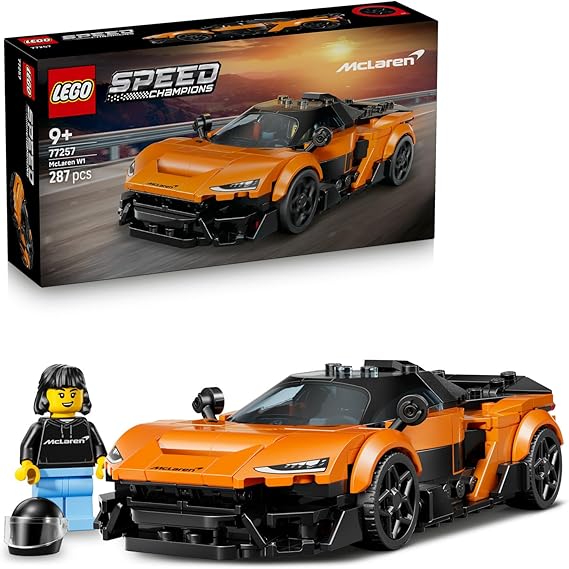 LEGO Speed Champions McLaren W1 Gerçek Süper Araba 77257-9 Yaş ve Üzeri Çocuklar için McLaren Kıyafetli Sürücü Figürü İçeren Yaratıcı Oyuncak Yarış Arabası Yapım Seti, Hediye Fikri (287 Parça)