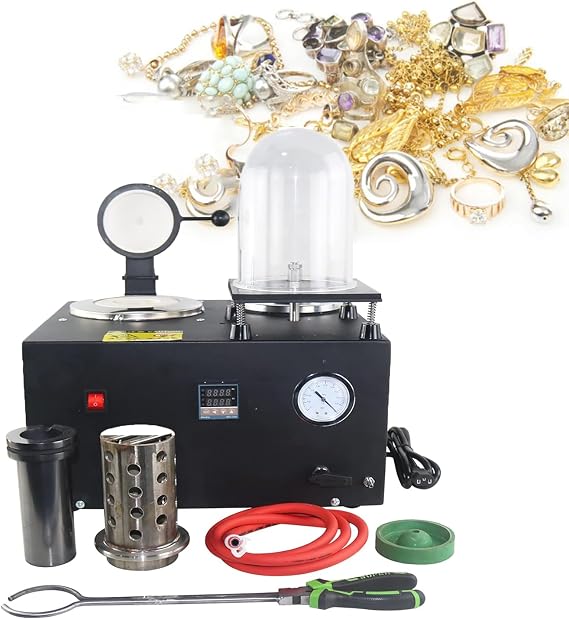 Jewelry Vacuum Casting Machine, One-piece Casting Machine, High Temperature Digital Display Jewelry Casting Tool, 1/2 HP, 3 CFM - Cast Vacuum And Melting Machine - 2L Capacity
