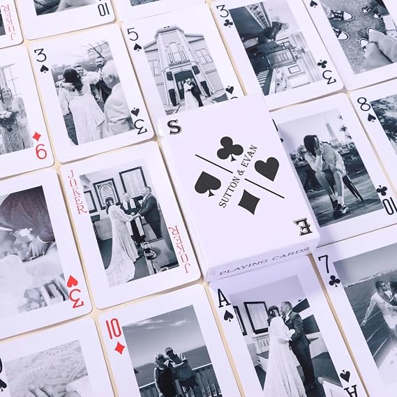 Unique Wedding-Themed Playing Cards - Custom Playing Cards with Photo, Personalized Wedding Gift, 52 Reasons Why I Love You