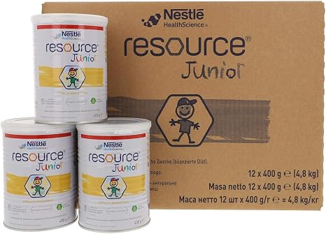 Resource Junior Normal Caloric Drinking Food Powder 400 g Tub Pack of 12