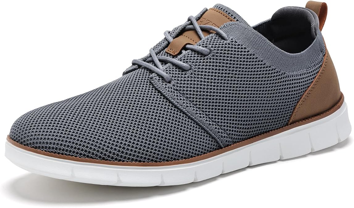 LEZTA Men's Casual Dress Sneakers Fashion Trainers Business Lightweight Oxfords Arch Support Walking Shoes