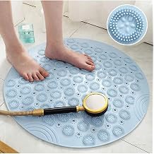 Silikon Vantuzlu Masajlı Banyo Duş Kaydırmaz Paspas Duşakabin Paspası. Ayak Kaydırmaz Masaj Yapar Yuvarlak Vantuzlu Pas Pas