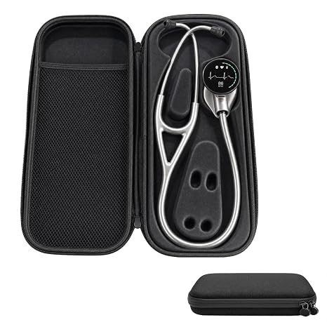Hard Carrying Case Compatible with EKO CORE 500 Digital Stethoscope, Hard EVA Shockproof Protective Storage Bag, Portable Travel Storage Bag with Mesh Pocket for Medical Supplies