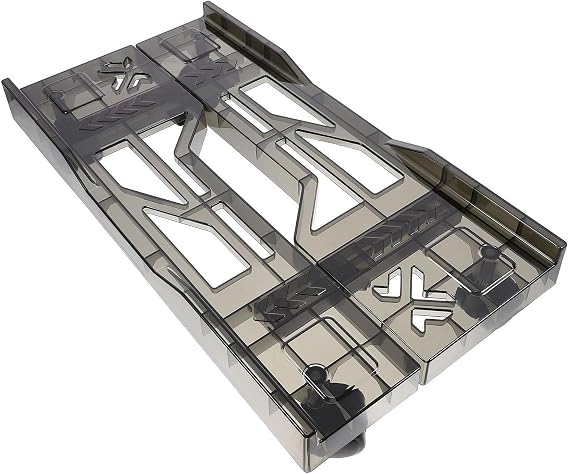 Adjustable PC Tower Stand PC Computer Cart with 360° Rotating Wheels with Hollow Bottom Design Enhancing Air Circulation, Width 24-28cm, Portable CPU a Computer Desk