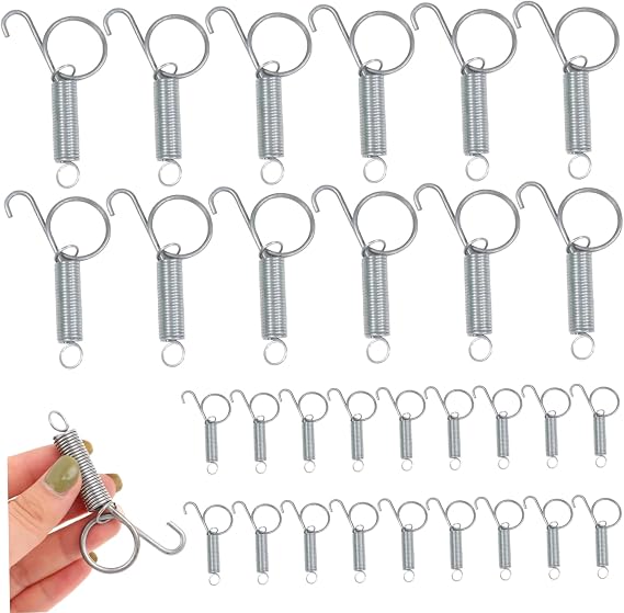 Cage Clips, 30Pcs Wire Cage Clips, Sturdy Galvanized, Portable Large J for Wire Cages, Spring Door Hook for Bird Accessories