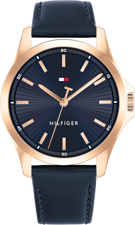 Tommy Hilfiger Bruce Analog Quartz Watch for Men with Silicon and Stainless Steel Bracelet