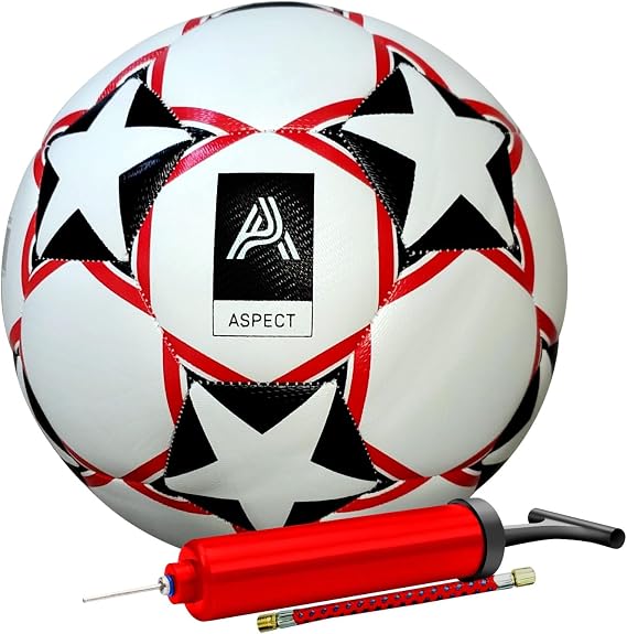 Aspect Football, Size 5 Football with Pump, Durable, Lightweight Training Soccer Ball for Kids, Boys & Adults, Outdoor Match & Practice Ball, football gifts for boys