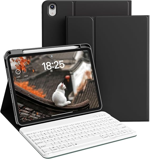Keyboard Case for iPad A16 11th Gen 11"/10th Gen 10.9", Black