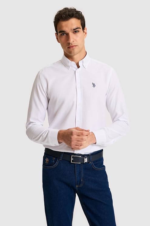 U.S. Polo Assn. Erkek Beyaz Gömlek Basic 50324708-VR013