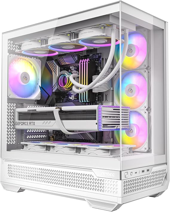 Antec C7 ARGB Mid Tower Tempered Glass PC Gaming Case White