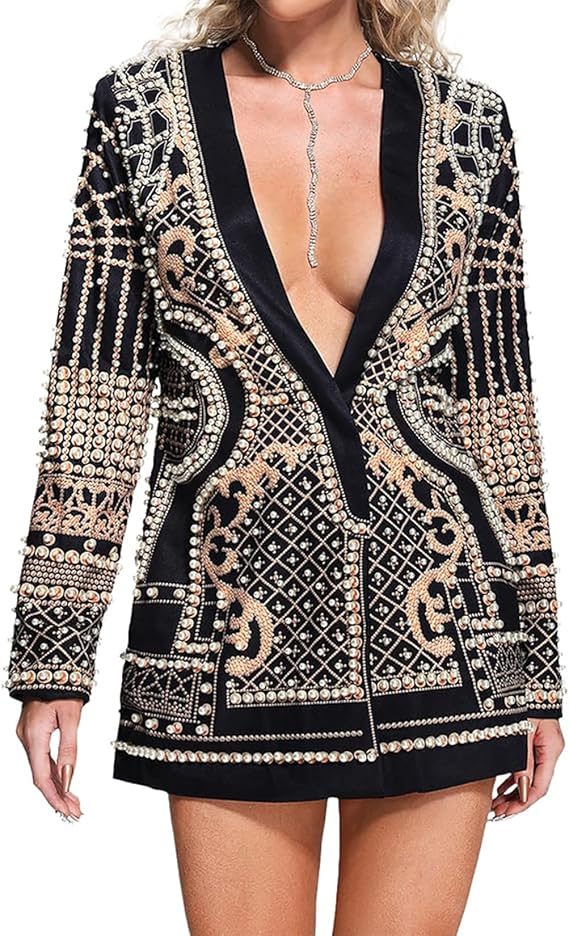 BELLA BARNETT Sequin Mini Dress Birthday Dresses for Women Sexy Deep V Backless Bodycon Dress Short Homecoming Dresses