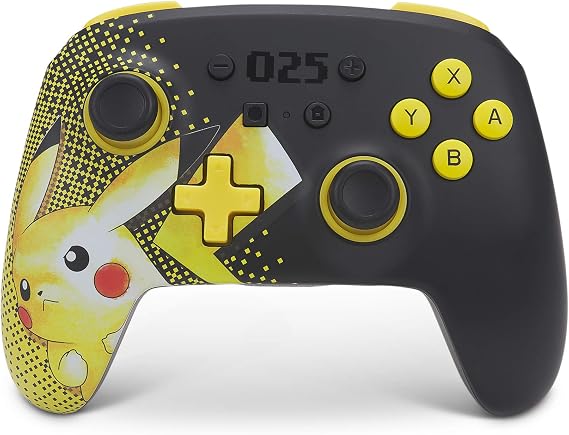 PowerA Enhanced Wireless Controller for Nintendo Switch - Pikachu 025, Nintendo Switch - OLED Model, Nintendo Switch Lite, Gamepad, Game Controller, Bluetooth Controller, Officially Licensed