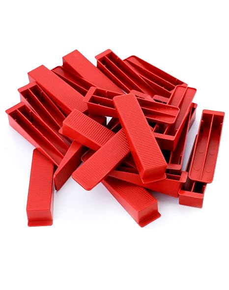 QWORK® 100Pcs Tile Leveling Wedges, for Wall and Floor Tile Spacing Tool
