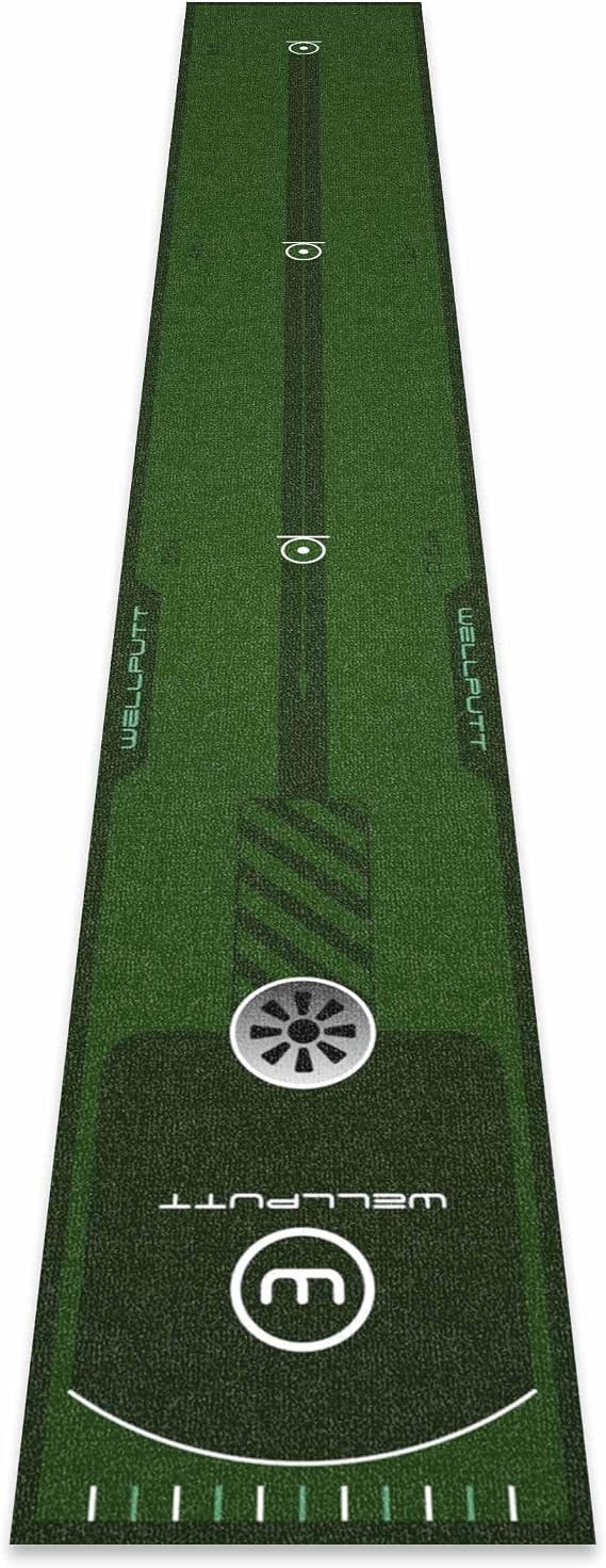 WELLPUTT - Golf Training Putting Mat - 240 cm Essential
