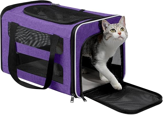 Cat Carrier Soft-Sided Travel Bag for Medium to Large Cat Over 15lbs