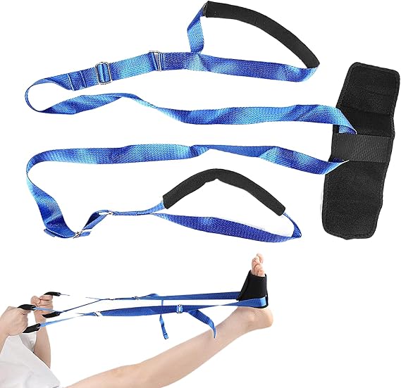 Leg Lift Adjustable Calf Foot Band with Hand Grips