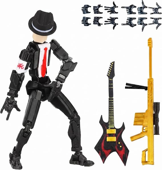 T13 Action Figure Assembly Completed,3D Printed Multi,Jointed Movable Dummy 13 Robot,Desktop Decoration for Office Home,Titan 13 Collectible,3D Printed Figures,Action Figures