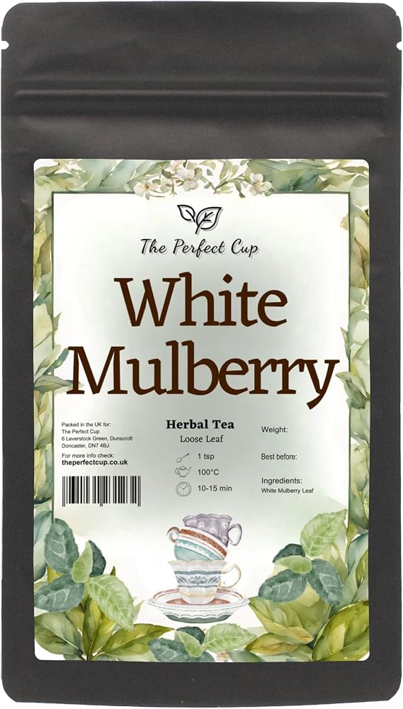 White Mulberry Leaf Loose Leaf Herbal Tea, Pure & Caffeine-Free, 50g