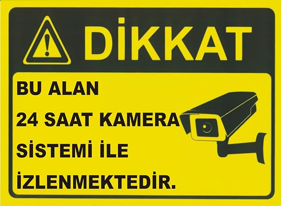 Bu alan 24 saat kamera sistemi ile izlenmektedir. Aliminyum levha baskı