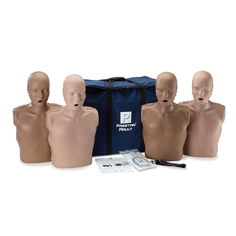 Prestan プロフェッショナル アダルト ダイバーシティ キット CPR トレーニング マネキン 4パック