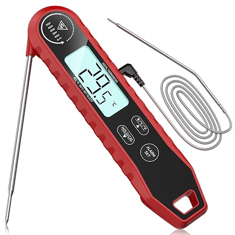 DOQAUS Meat Thermometer with Dual Probe, 3s Instant Read Food Thermometer