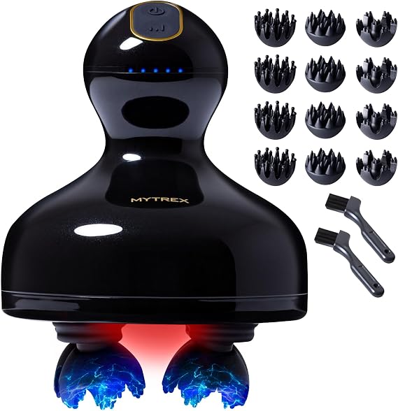 Award-winning on MyBestMytrex EMS Head Spa Pro Head Spa Electric Scalp Brush Scalp Esthetic Face Care Scalp Cleansing Electric Needle Beauty Appliance Waterproof Cordless Gift Present EMS Head Spa