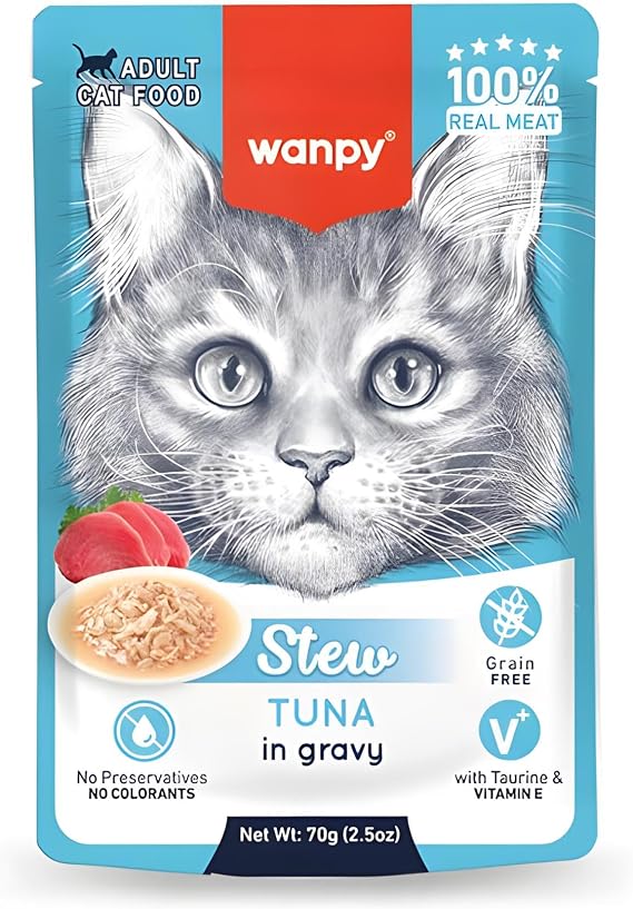 Wanpy Pouch Ton Balıklı Yaş Kedi Maması 70gr x 10 Adet