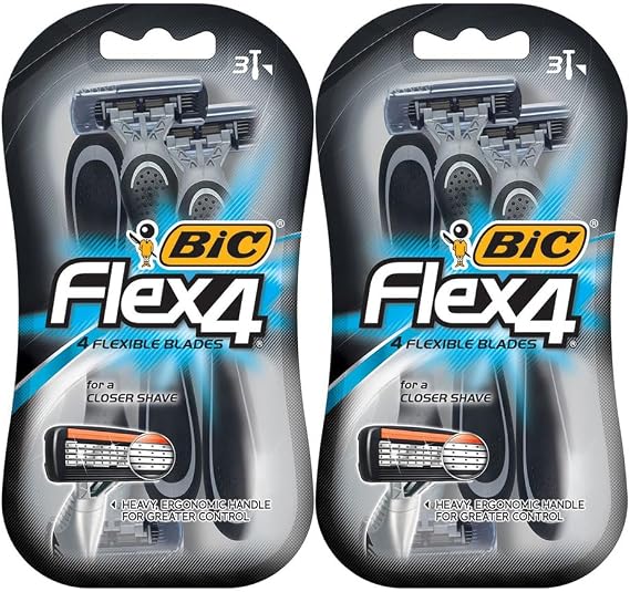 BIC Flex 4 Disposable Shavers, 3 each