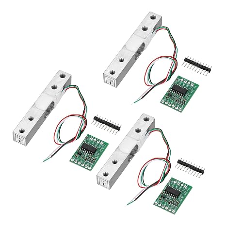 sourcing map 3 Set Digital Load Cell Weight Sensor 1KG + HX711 16x24mm