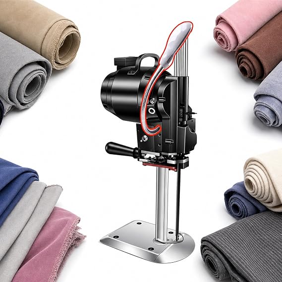Machine Electric Cloth Cutter, Industrial Vertical Fabric Cutter Machine, 6-inch