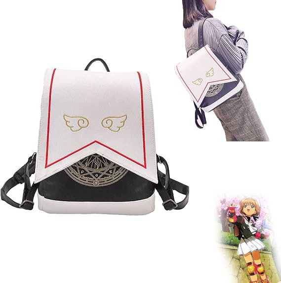 Card Captor Sakura Backpack Kinomoto Cherry Blossom, Mushroom Sakura, Surrounding Type, Popular, Cute, Cosplay, Lightweight, For Both Shoulders, Rucksack, Multi-functional, Waterproof, Work, Business Trips, Travel, School, Storage, Rucksack, Outings, School, Accessories, Anime Goods, Decorative Goods, Cute, Birthday, Practical, Shoulder Bag, Stationery Storage, Unisex