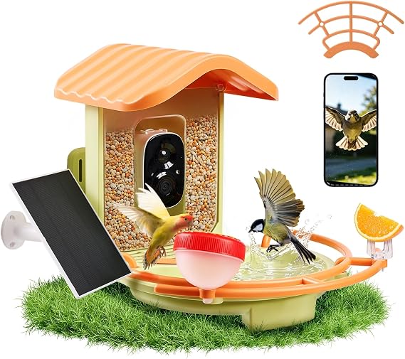 2K Solar Smart Bird Feeder Camera with AI Bird Identification