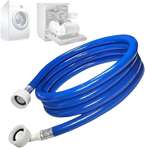 Universal Washing Machine or Dishwasher Cold Water Fill Inlet Hose, for Bosch Samsung Zanussi Aeg Hotpoint Beko Haier Whirlpool Candy Hoover Appliances and all other Major Brands (2.5m)