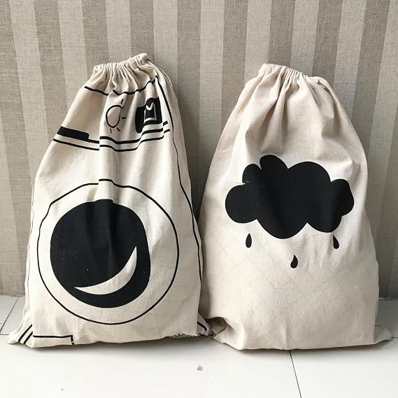 Laundry Bags with Adjustable Drawstring, 60 x 48 cm