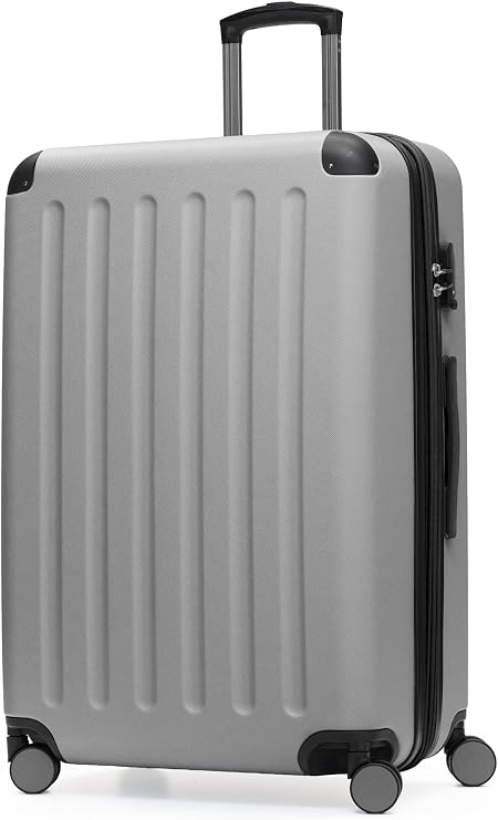 HAUPTSTADTKOFFER - Spree hard shell suitcase trolley suitcase travel suitcase 4 double wheels silver 75 cm Koffer