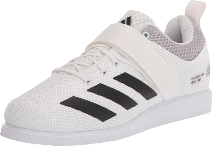 adidas Unisex Powerlift 5 Cross Trainer, White/Black/Grey, 4 US Men