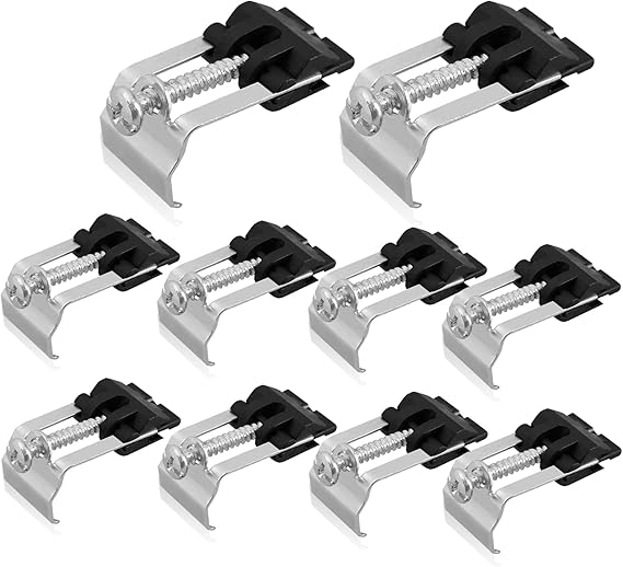 Undermount Sink Brackets 10 PCS Kitchen Sink Fixing Clips Stainless Steel Arc Shaped Mounting Brackets Adjustable Installation Fastener for Kitchen Repair