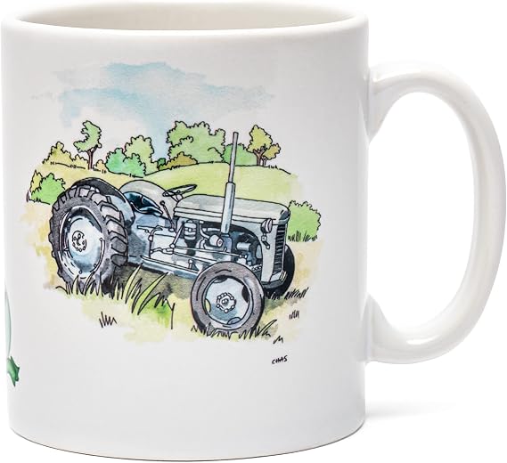 Tractor Lovers Mug Featuring Our Old Grey Ferguson“ Tractor Picture on Both Sides. Dishwasher and Microwave Safe (AC073)