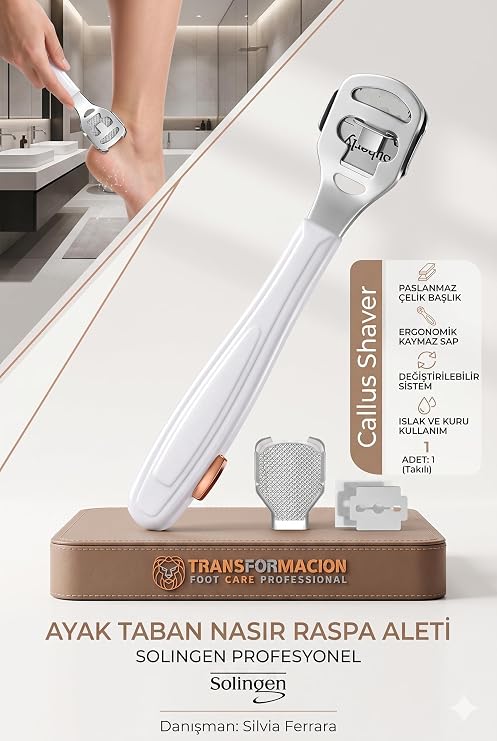 Transformacion Profesyonel Topuk Rendesi Nasır Törpüsü Aleti Pedikür Raspası Solingen Profesyonel 718220