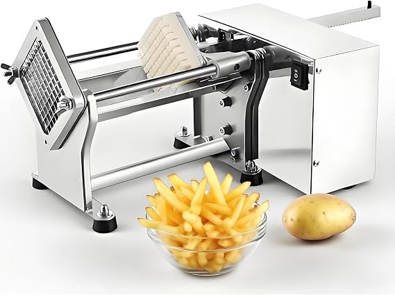 Commercial Chips Maker 60w,Automatic Potato Chip Cutting,Machine Cutter with 3 Blades Semi,Commercial and Household Useelectric French Fry Cutter