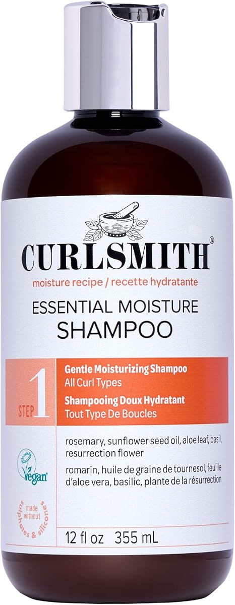 Curlsmith - Essential Moisture Cleanser, Gentle Nourishing Shampoo for Wavy, Curly and Coily Hair, Vegan (355ml)