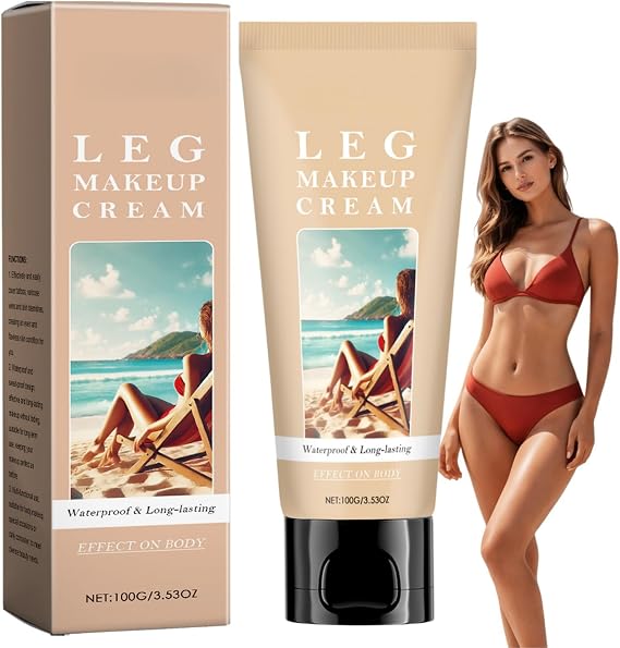 100g Leg Makeup Waterproof No Transfer,Leg and Body Makeup Waterproof Full Coverage,Body Coverage Foundation to Cover Veins,Long Lasting Moisturizing&Hydrating,Smooth Tone Body Make Up(Ivory)