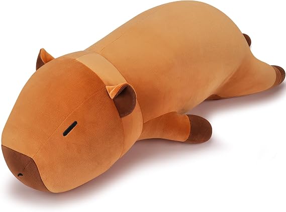 29.9 inch Capybara Plush Toy Large Plush Capybara Giant Age 3+ Cuddly Toy Stuffed Animal Plushies Pillow Cuddle Cute Plush Stuffed Capybara Toys Cushion Christmas Birthday New Year Soft Gift