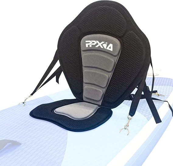 Kayak Seat Sup Seat Universal Removable Adjustable Kayak Seat SUP Board Accessories Stand Up Paddle Board Surfboard Seat Padded Seat 32 x 38 cm Backrest 51 x 45 cm Compatible with Kayak Rowing Boats