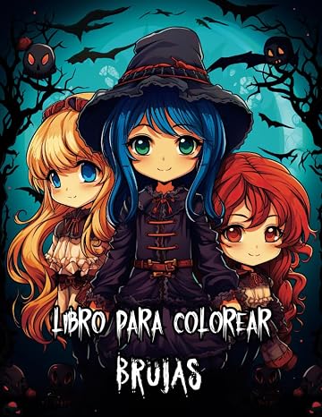 Libro para Colorear Brujas: Kawaii Chibi Terror para Niños y Adultos | Mundo Mágico de Hechizos y Gatos con Dibujos de Brujería para Halloween o ... para niños amantes de la magia y las brujas)