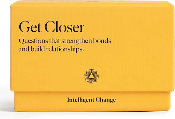 Intelligent Change Let’s Get Closer (100 Prompt Cards) - Ice Breaker Conversation Starters and Bonding Activities - Question and Answer Game for Friends, Family, Couples - Fun Card Game for Adults