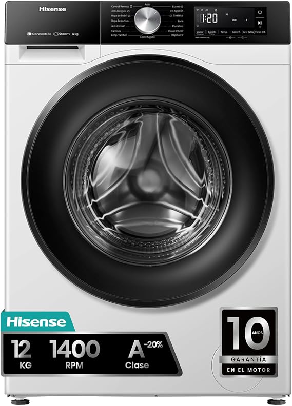 Hisense WF3S1243BW3 – Washing Machine, Free Inst., 12 kg, 1400 rpm, Depth [Energy Class A]